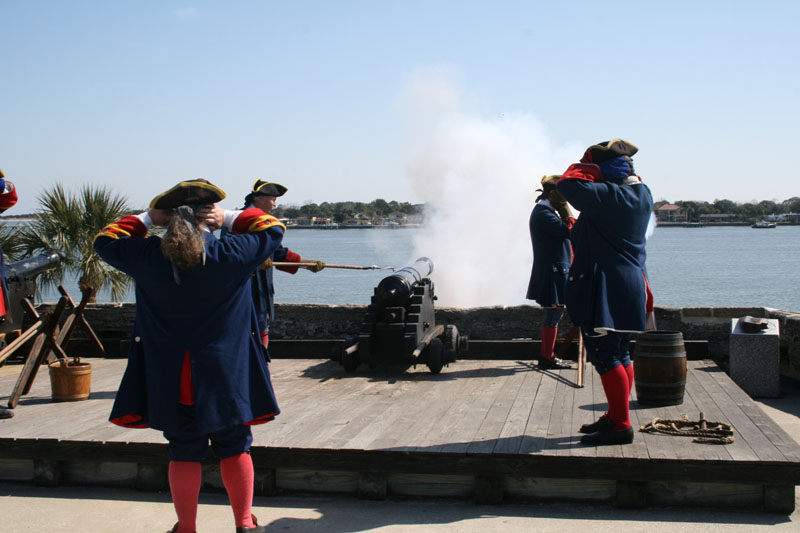 Historical reenactment at Castillo de San Marcos