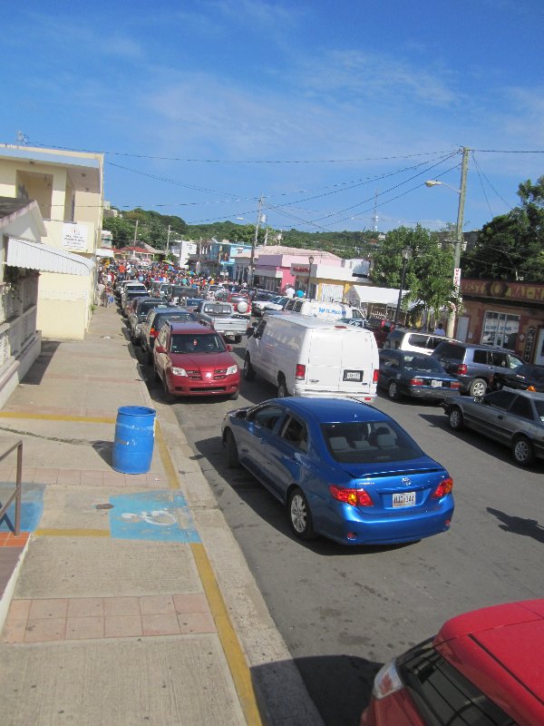 During the carnival hours, traffic comes to a halt