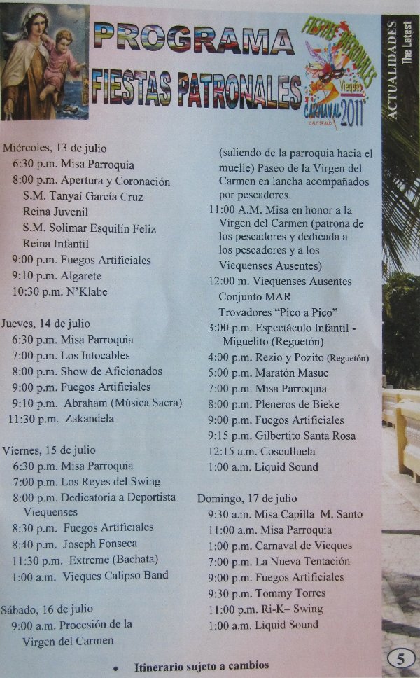 The program (July 2011)