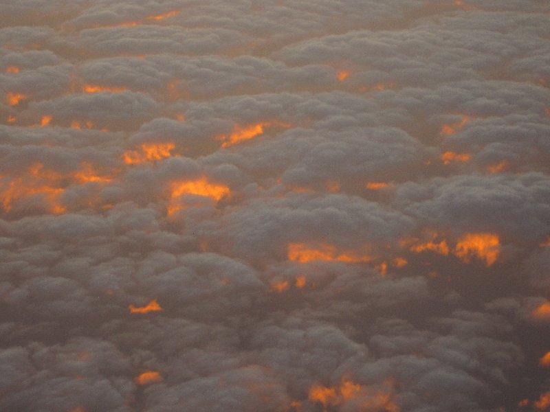 Dawn over Atlantic reminds me more of a cooling lava then clouds