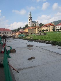 Main square in Kremnica is getting a facelift (August 2011) Main square in Kremnica is getting a facelift (August 2011)