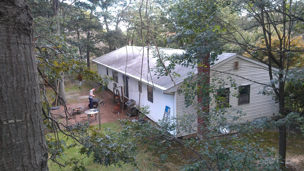 Our house seen from the tree