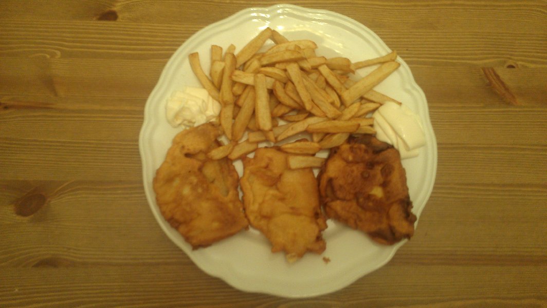 Katka made me fish&chips, but I came home well after midnight