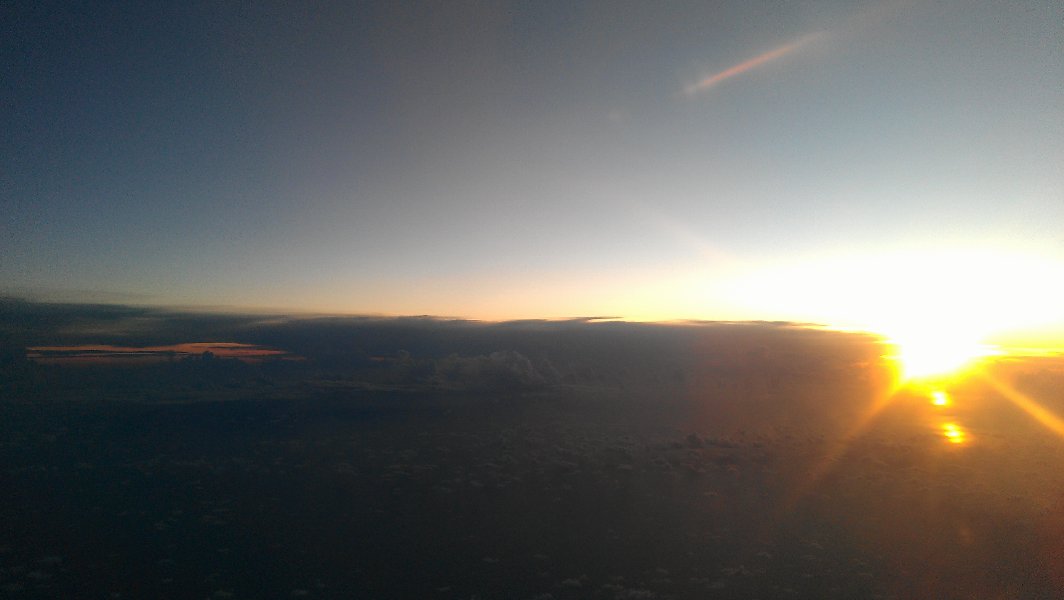 Sunset seen from airplane picture 28439