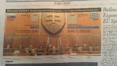 Slovakia on the first page of Wall Street Journal (October 2011)