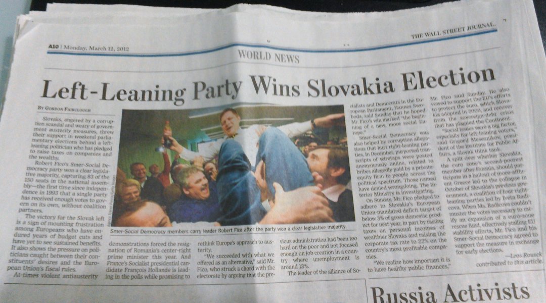 Wall Street Journal writes about Slovakia