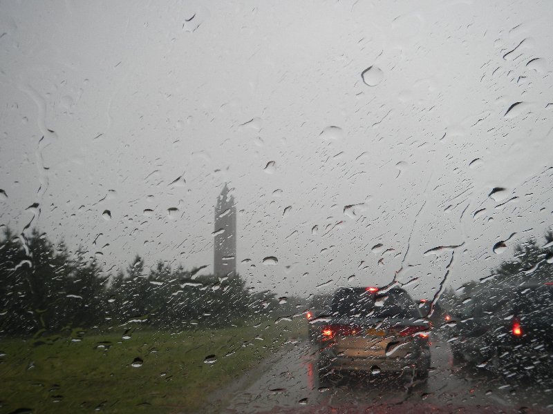 We got into our car just in time to avoid a spectacular storm. But the traffic jam seems to suggest that everybody did.