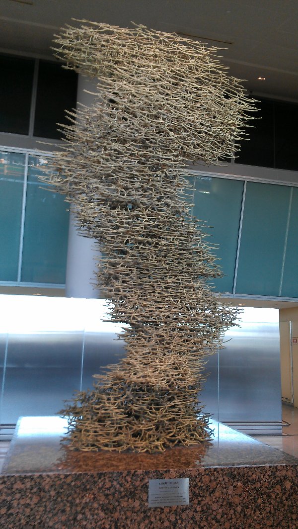 Airplane sculpture at Terminal 4