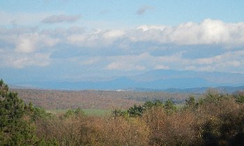 From Bradlo, we have seen four castles - the one at the distance is the famous Čachtice Castle (November 2012) From Bradlo, we have seen four castles - the one at the distance is the famous Čachtice Castle (November 2012)
