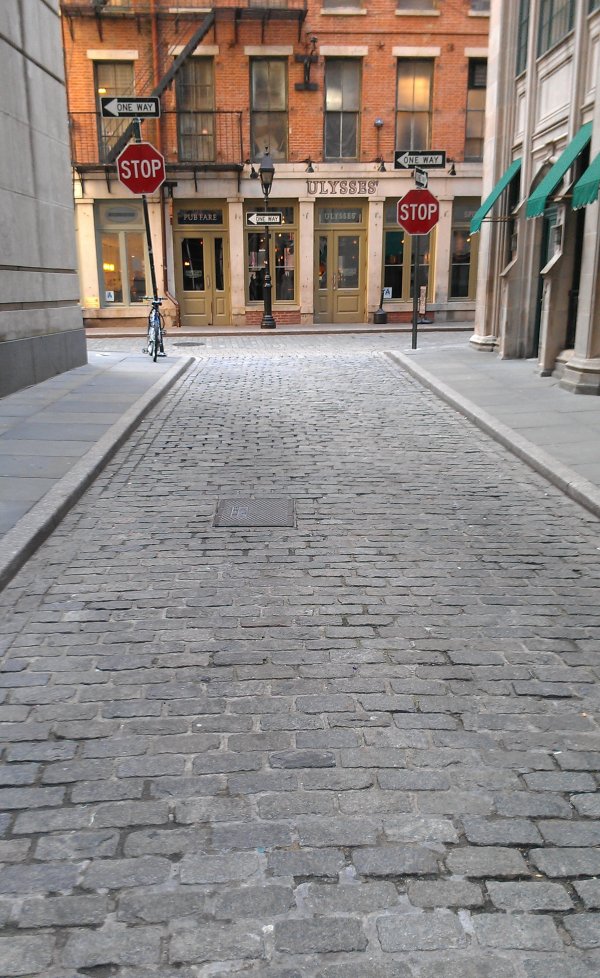 A cobblestone lane