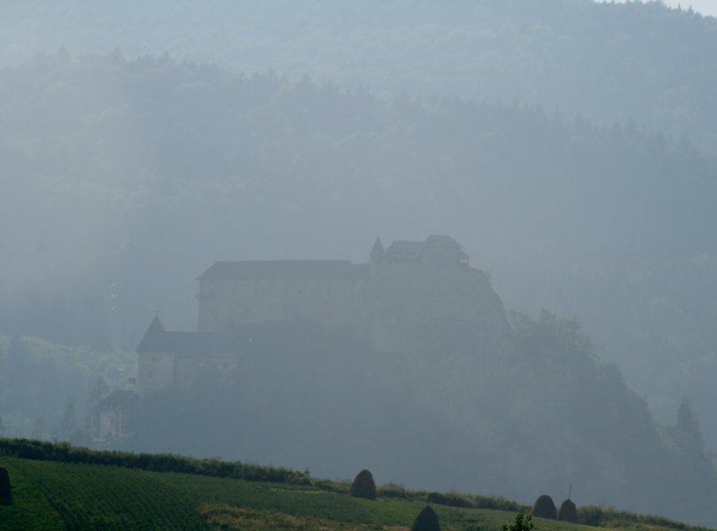 Orava Castle at far