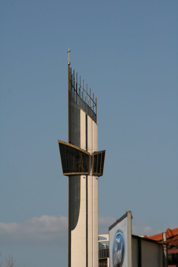 Must be a nice view from the tower of Sanctuary of the Divine Mercy