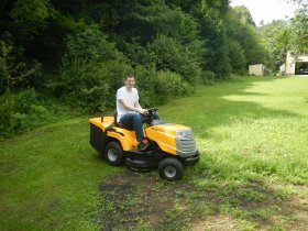 This summer, Tomáš tried multiple kinds of cutting grass (even with a scythe) (June 2013) This summer, Tomáš tried multiple kinds of cutting grass (even with a scythe) (June 2013)