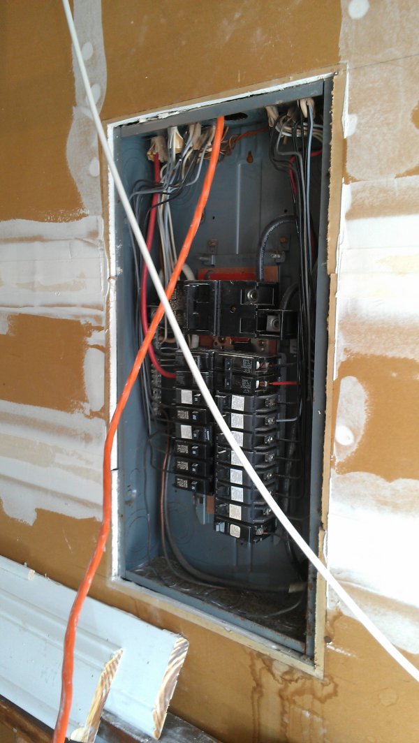 The cable to the second breaker box