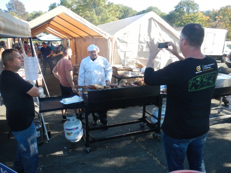 Roasted pig smells deliciously, but after that halushky, I only smelled, did not taste it