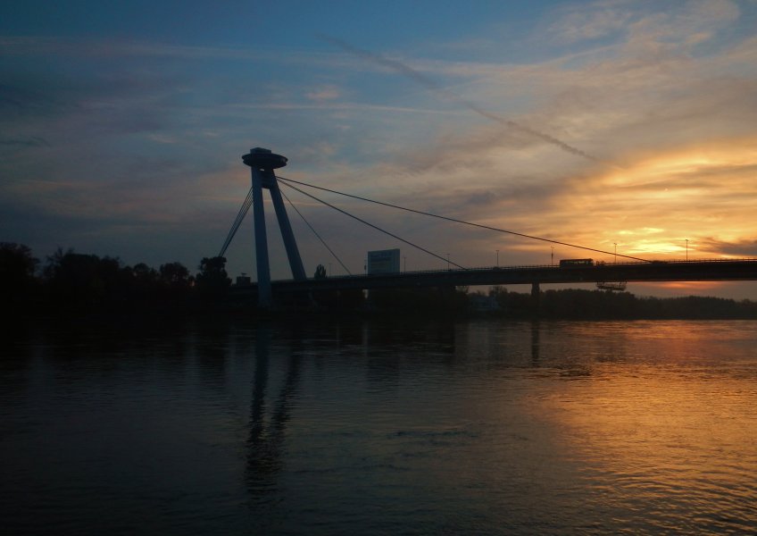 Sunset over Danube