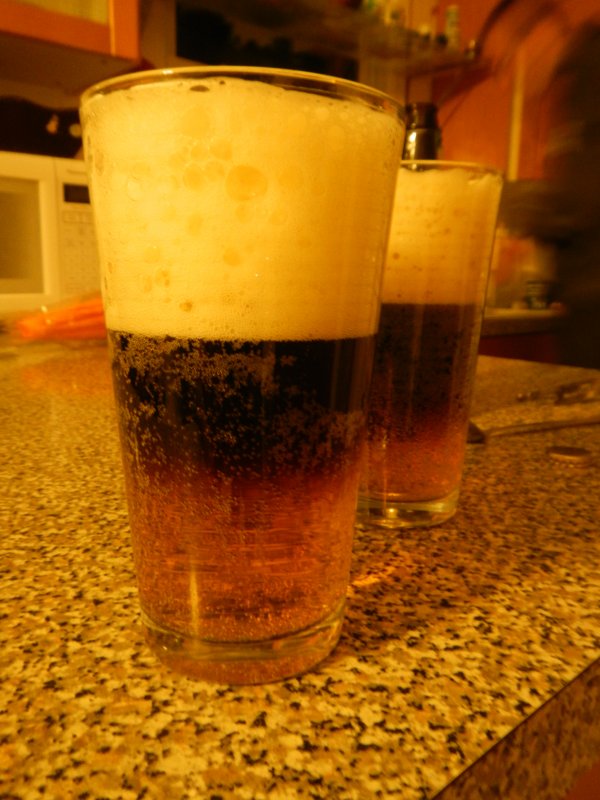 Thanksgiving Day's Eve - black & tan beer