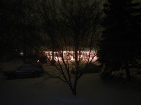 Around 11pm - still relatively quiet, it is snowing but nothing heavy yet (January 2014) Around 11pm - still relatively quiet, it is snowing but nothing heavy yet (January 2014)