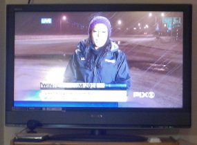 All TV stations are continuously covering the upcoming storm and warning to stay indoors (January 2014) All TV stations are continuously covering the upcoming storm and warning to stay indoors (January 2014)
