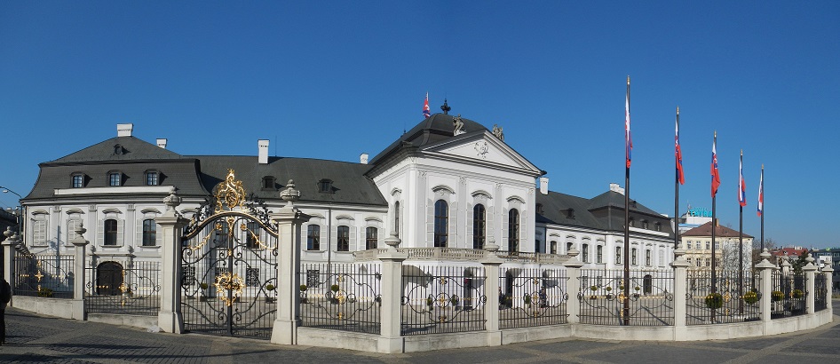 Front view of Grassalkovich Palace