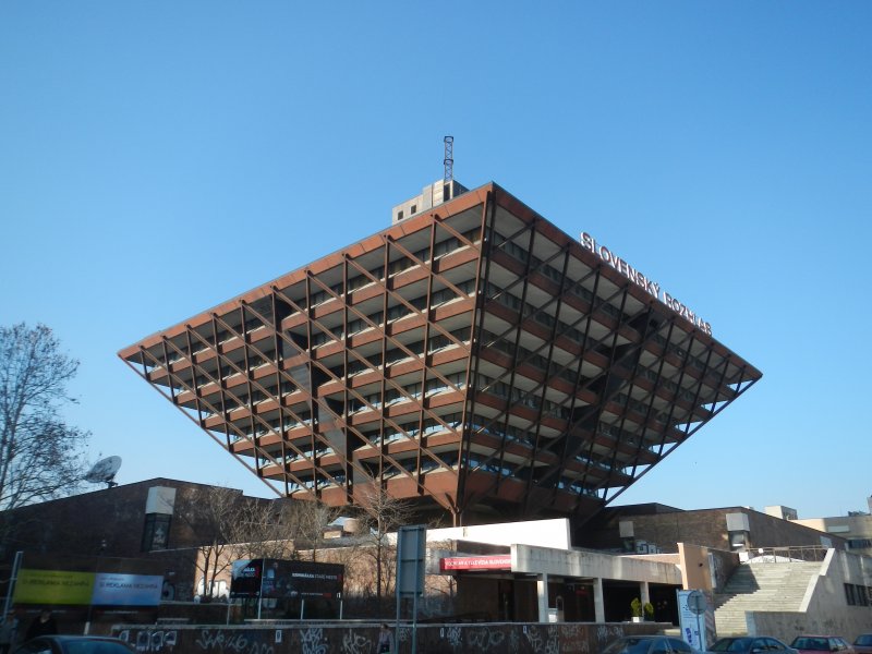 The inverted pyramid of the Slovak Radio