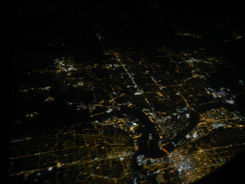 Kansas City at night, half a way there