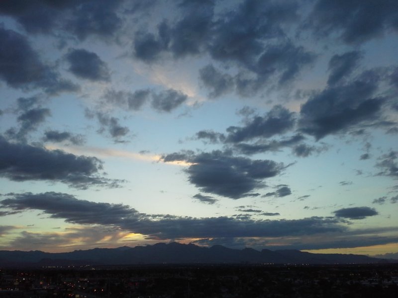 Evening sky over Spring Mountains