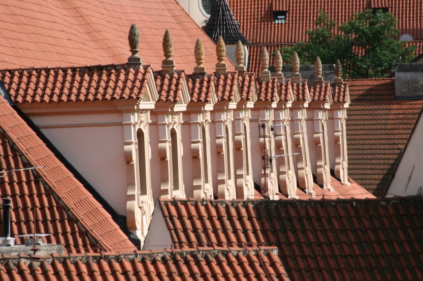 Roofs of Wallenstein Palace seen from Plffy Garden