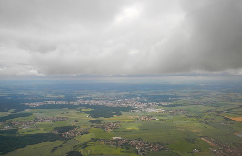 Last glimpse of the earth before we hit the clouds