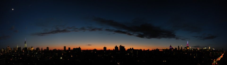 Rooftop view frombuilding where I live - just beforefireworks started