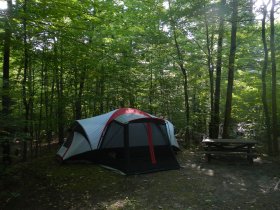 At nine in the morning our tent was already put up (August 2014) At nine in the morning our tent was already put up (August 2014)