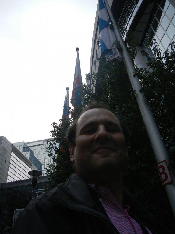 Selfie with the Slovak flag (October 2014)