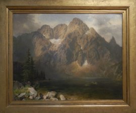 József Molnár: Halastó a lengyel Tátrában a menguszfalvi csúcsokkal, 1870-es évek (October 2014) József Molnár: Halastó a lengyel Tátrában a menguszfalvi csúcsokkal, 1870-es évek (October 2014)