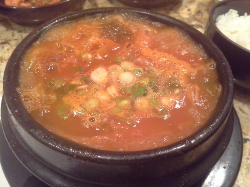 Kimchi soup, on the way there, in New Jersey