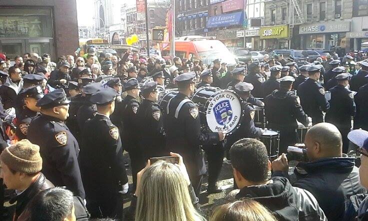 New York City Police Band at the front of the parade