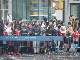 The parade split the town to two parts taking away any possibility of crossing (February 2015) The parade split the town to two parts taking away any possibility of crossing (February 2015)