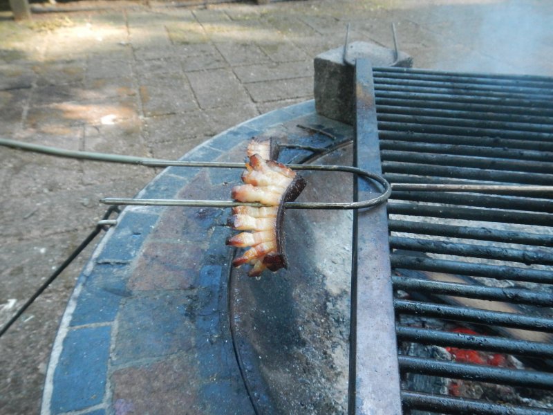 At the end we roasted Slovakian bacon