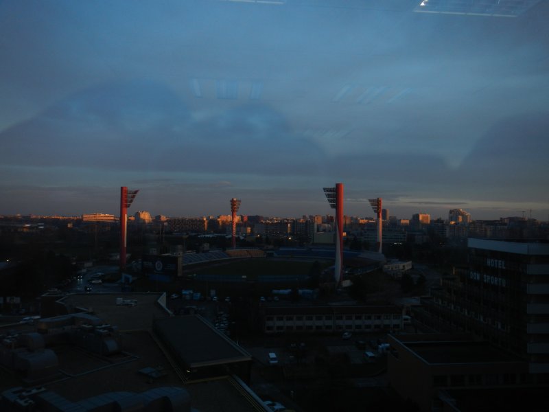 View from our office to Pasienky stadium (February 2016)