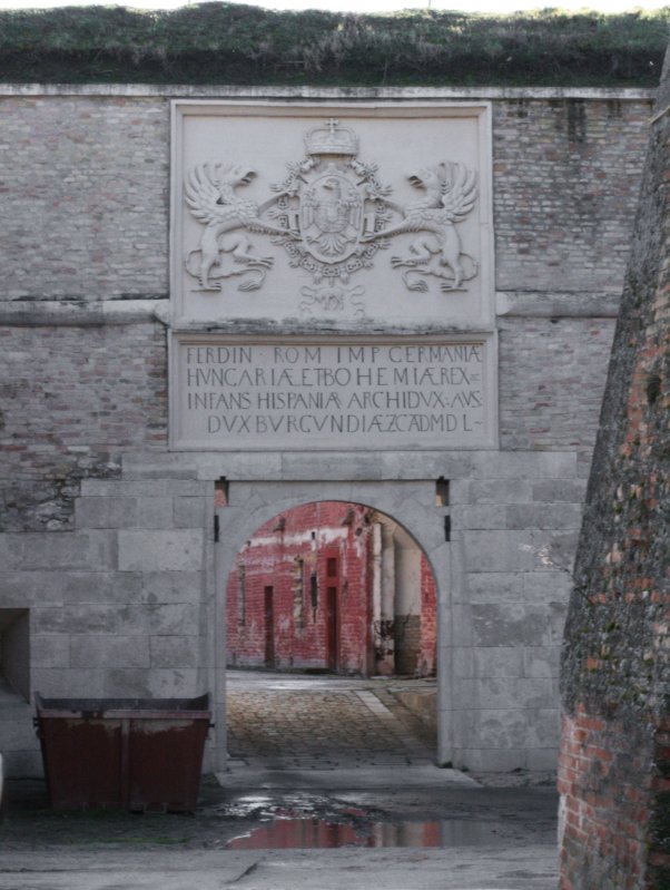 Ferdinand's Gate - main entrance to the Old Fortress. Originally accessible by a bridge over moat.