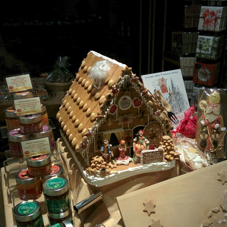 Gingerbread house at Christmas fair