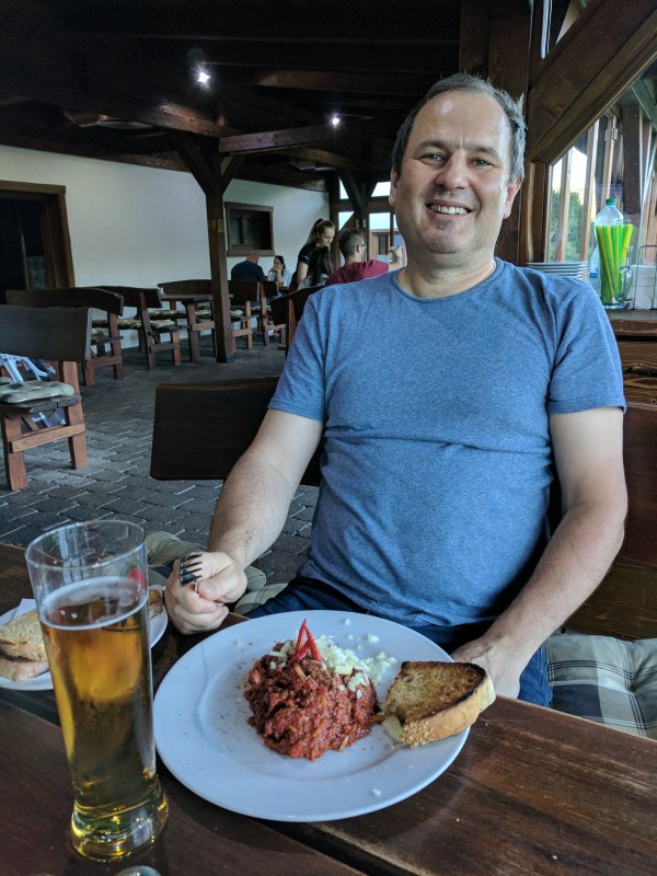 ...beef tartar and beer, what a life