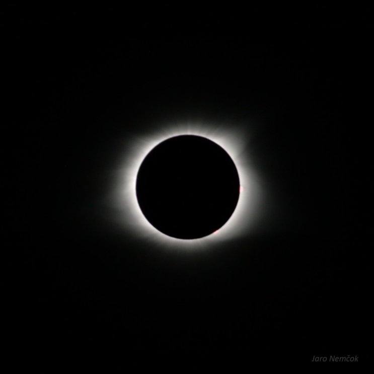 Solar corona showing during the total eclipse of the sun. I think this photo that I took is quite good. (August 2017)