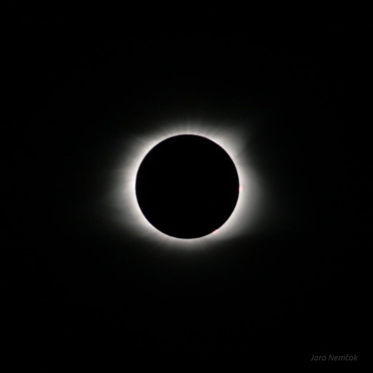 Solar corona showing during the total eclipse of the sun. I think this photo that I took is quite good.