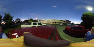 Selfie with the eclipsed sun. Sun is the small hollow light, the bigger lights are the street lamps that went on because of the darkness caused by the moon shadow. There were even stars visible on the sky during the totality (but the one on this picture is most likely the planet Venus) (August 2017) Selfie with the eclipsed sun. Sun is the small hollow light, the bigger lights are the street lamps that went on because of the darkness caused by the moon shadow. There were even stars visible on the sky during the totality (but the one on this picture is most likely the planet Venus) (August 2017)