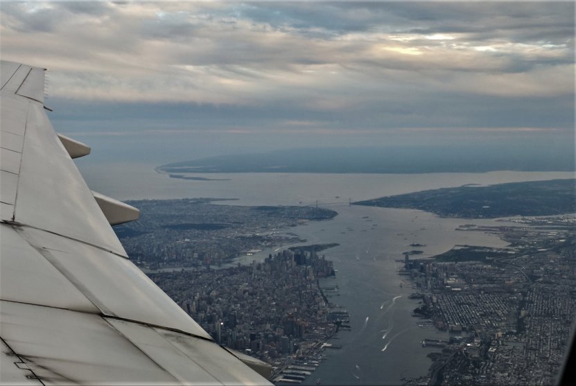 Taking off from New York