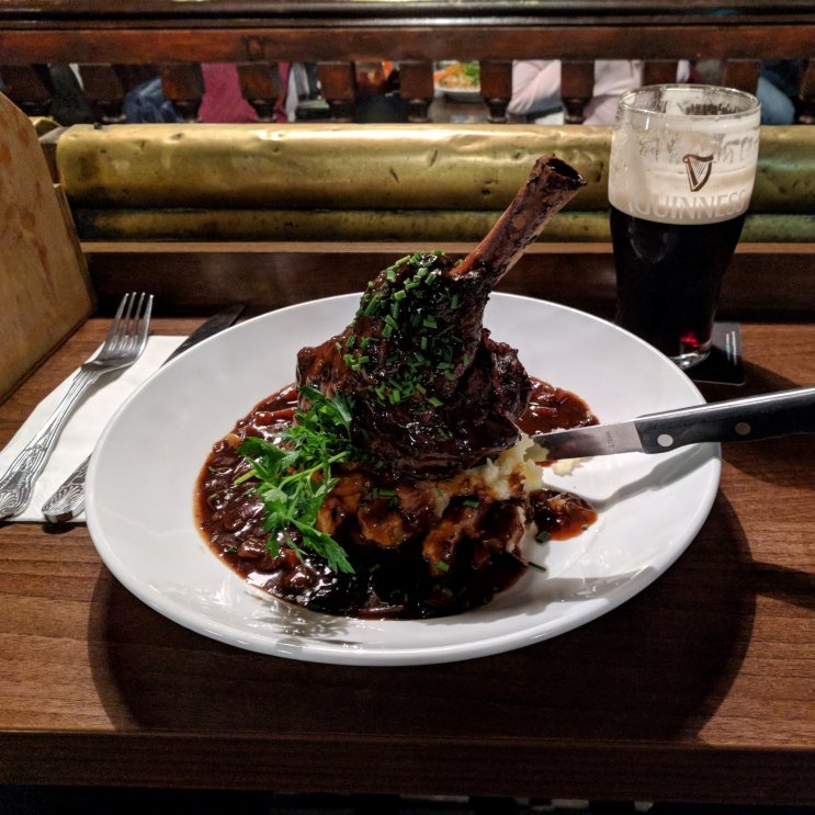 Braised Wicklow Lamb Shank (and a Guinness, of course)