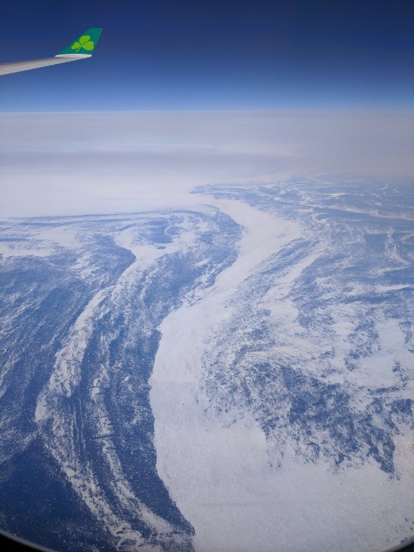 Semifrozen sea near Canada's Newfoundland (April 2018)