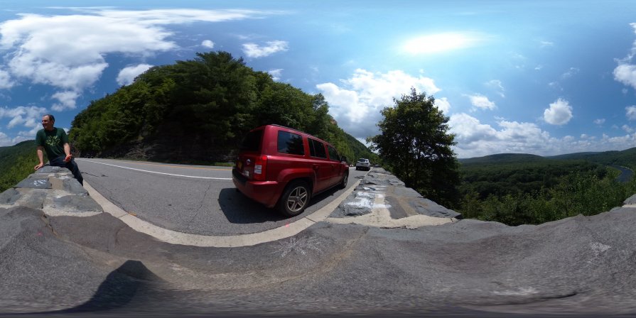 Scenic view to Delaware River on the way home