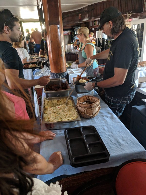 Lunch at the boat