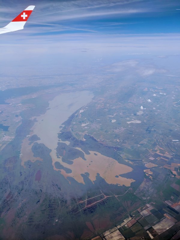 Crossing over Hungarian-Austrian border with a view to Slovakia. In one word: Burgenland.